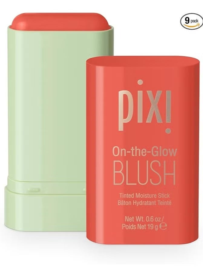Pixi On-the-Glow Blush - Juicy, Hydrating Tinted Moisture Blush Stick with Ginseng, Aloe Vera & Fruit Extracts, For Cheeks & Lips, 19g / 0.6oz, Paraben-Free